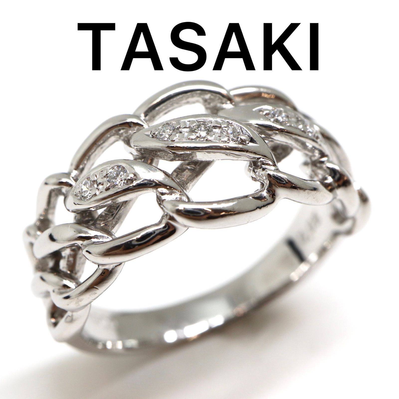 TASAKI K18WGダイヤモンド0.05ctあこやパール6.2mmネックレス