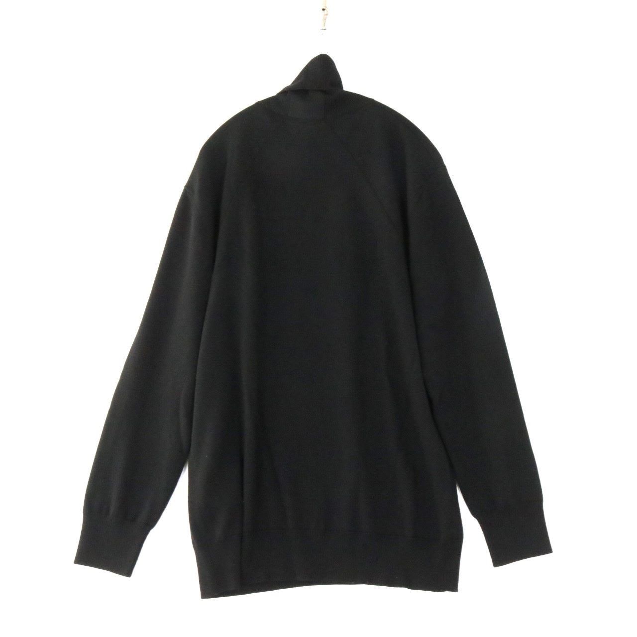 【中古A】JIL SANDER ジルサンダー 46 M メンズ ニット セーター タートルネックニット 黒 ウール 中古A 古着