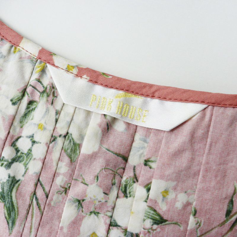 2020年ピンクハウス PINK HOUSE ローエングリンプリントワンピース┃ピンク ティアードドレス 上下組み合わせ その他 
