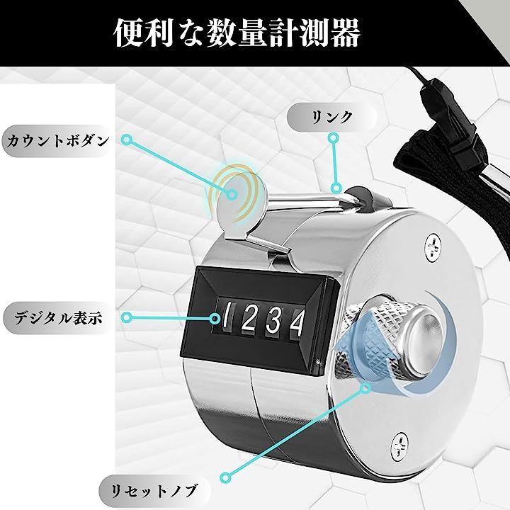 Quikaboo 数取器 カウンター プラス 3個入 手持 4桁 手掌用 プラス数取