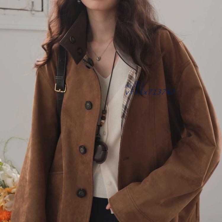 ビジネス ステン コート アウター レディース ジャケット ステンリバーシブル チュニック丈 チェック柄 トレンチコー vii5x713747