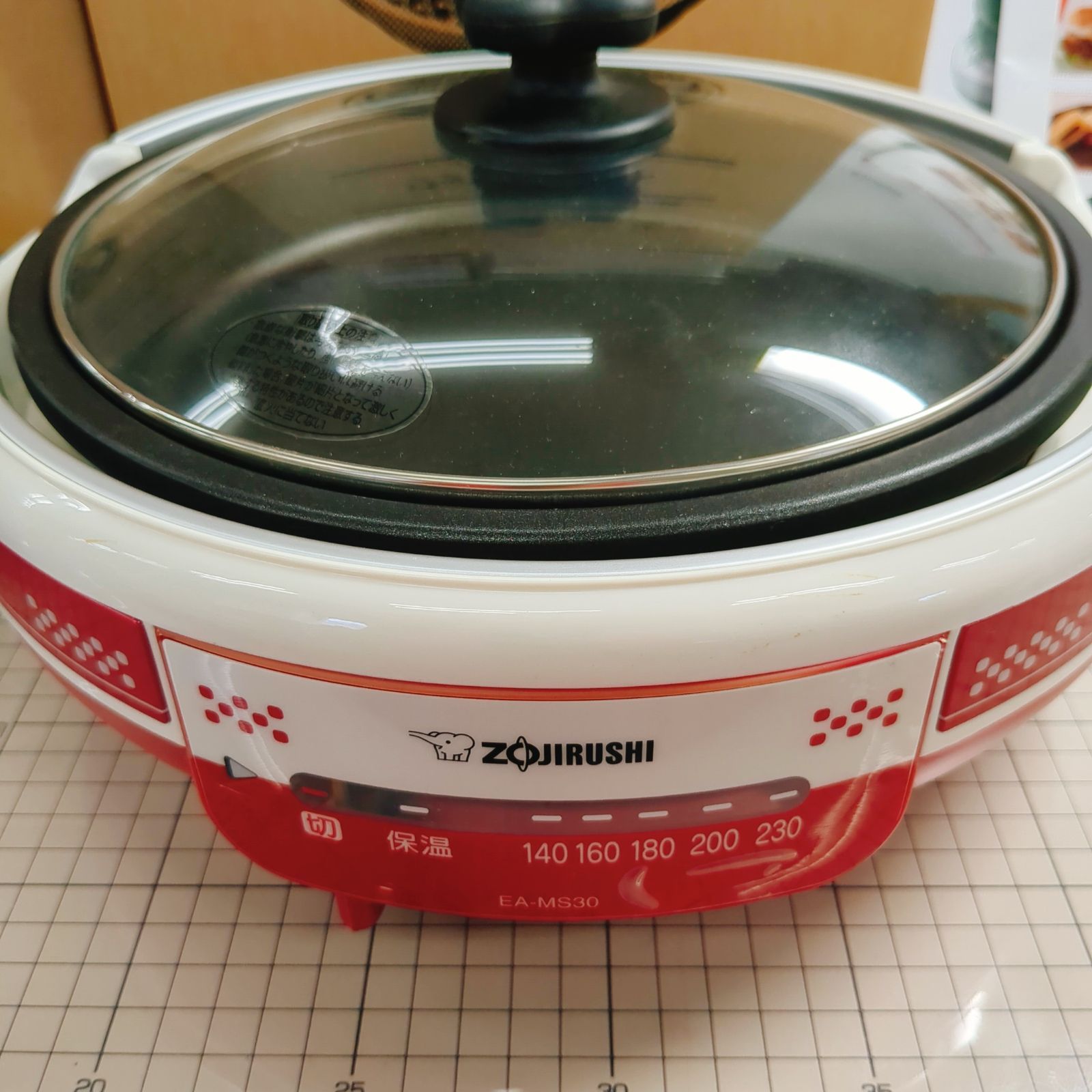 【新品未開封】ホットプレート象印 クッキングパン レッド EA-MS30-RA 新品未開封】ホットプレート象印 クッキングパン レッド EA-MS30-RA の