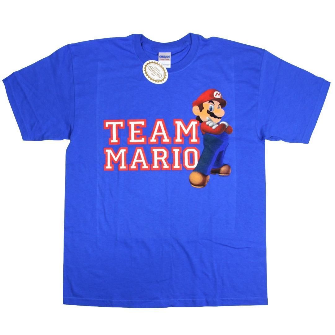 L】00s 新品 デッドストック スーパーマリオブラザーズ MARIO TEAM T