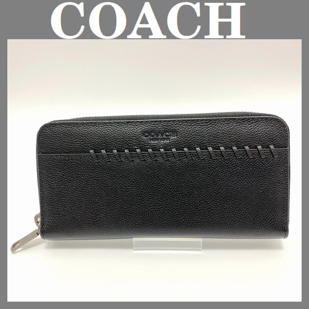 素晴らしい 新品、未使用 COACH 長財布 ベースボール ステッチ レザー