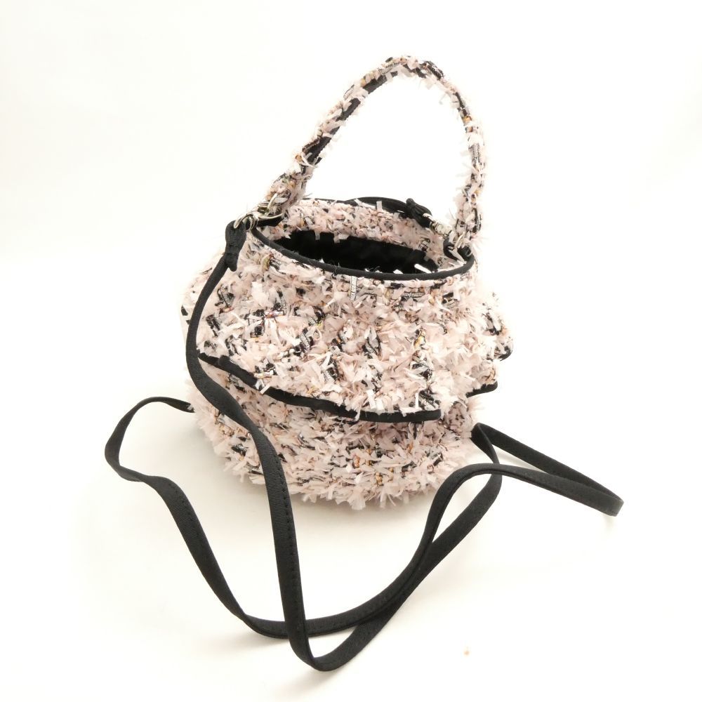 セツコサジテール　フィグ　ターコイズ フリル付きショルダーバッグ セツコサジテール フィグ ターコイズ フリル付きショルダーバッグ