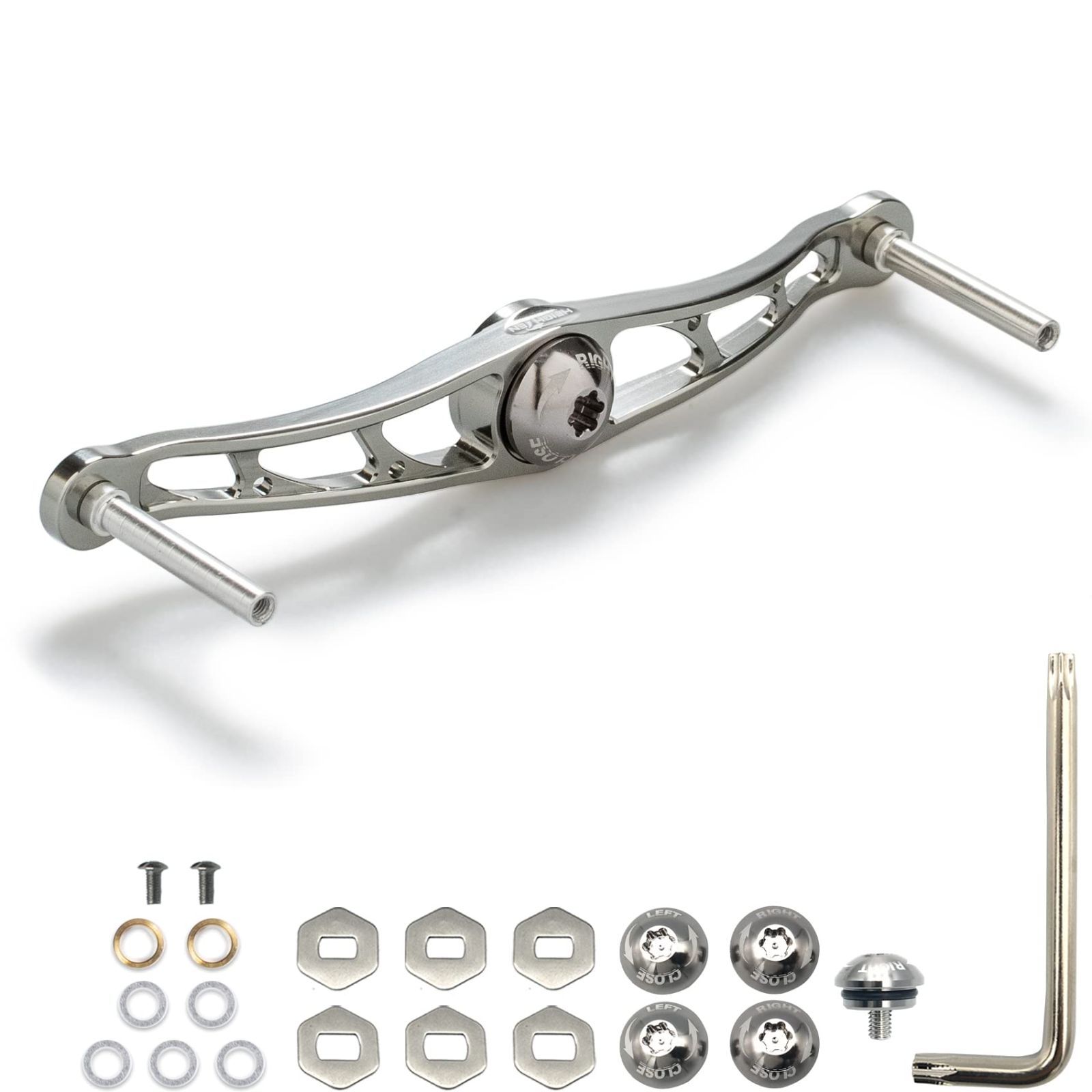 【送料無料】HEIGHTEN 88/115/120/130mm ベイト リール ハンドル(ノブ無し) 4色 70航空アルミ製 シマノ ダイワ アブかルシア通用 ベイトリール 用