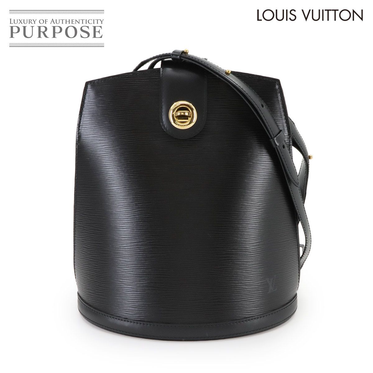 ルイ ヴィトン LOUIS VUITTON エピ クリュニー ショルダー バッグ レザー ノワール M52252 ゴールド 金具 Cluny 90298026