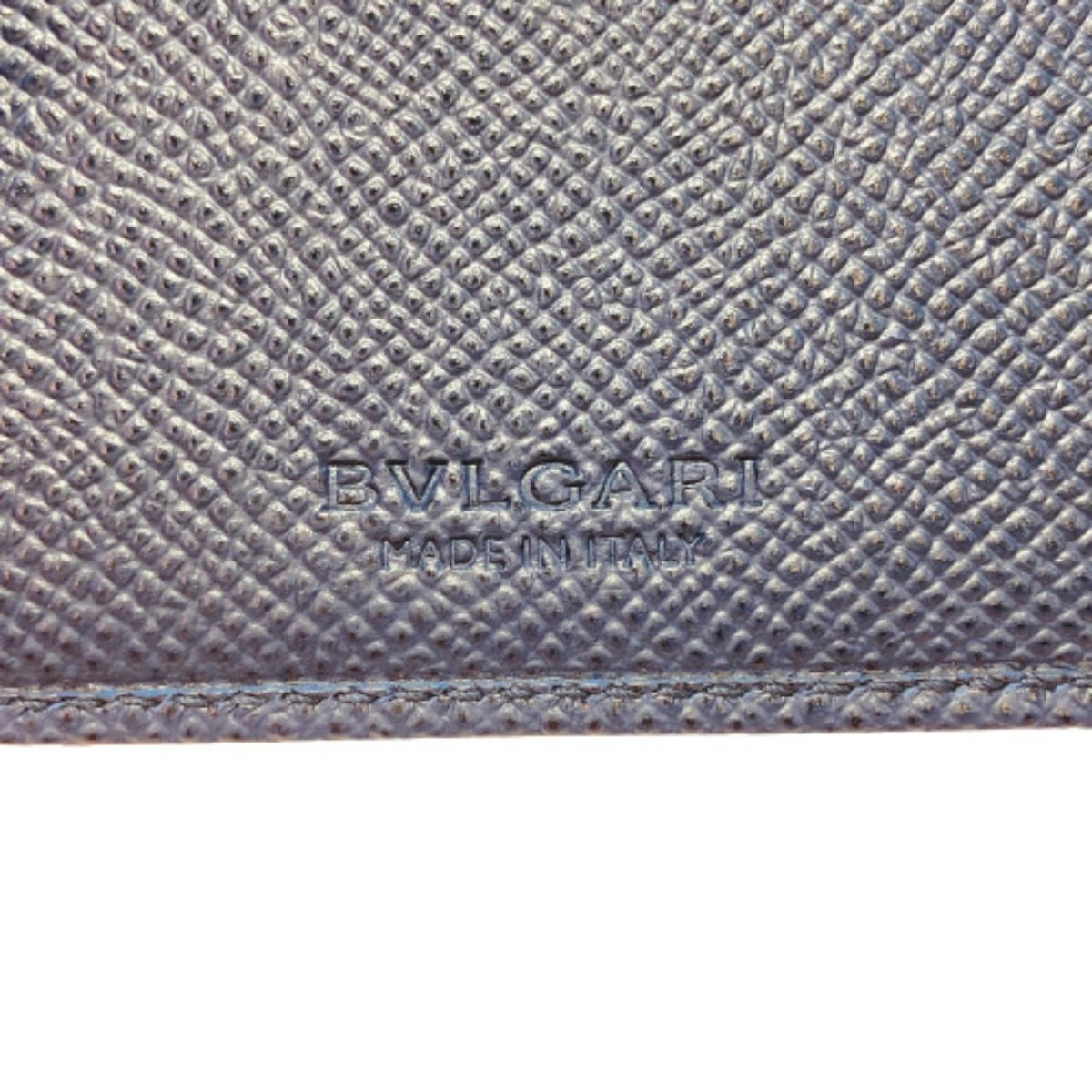 ◎◎BVLGARI ブルガリ・ブルガリ マン 2つ折り財布 39324 ブルー x