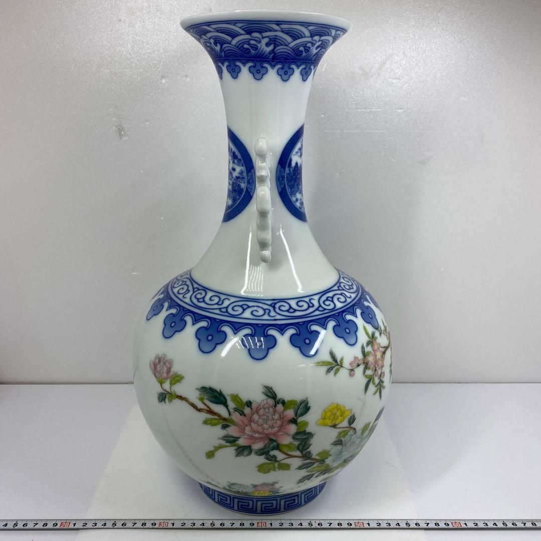 景徳鎮 粉彩花鳥図大花瓶