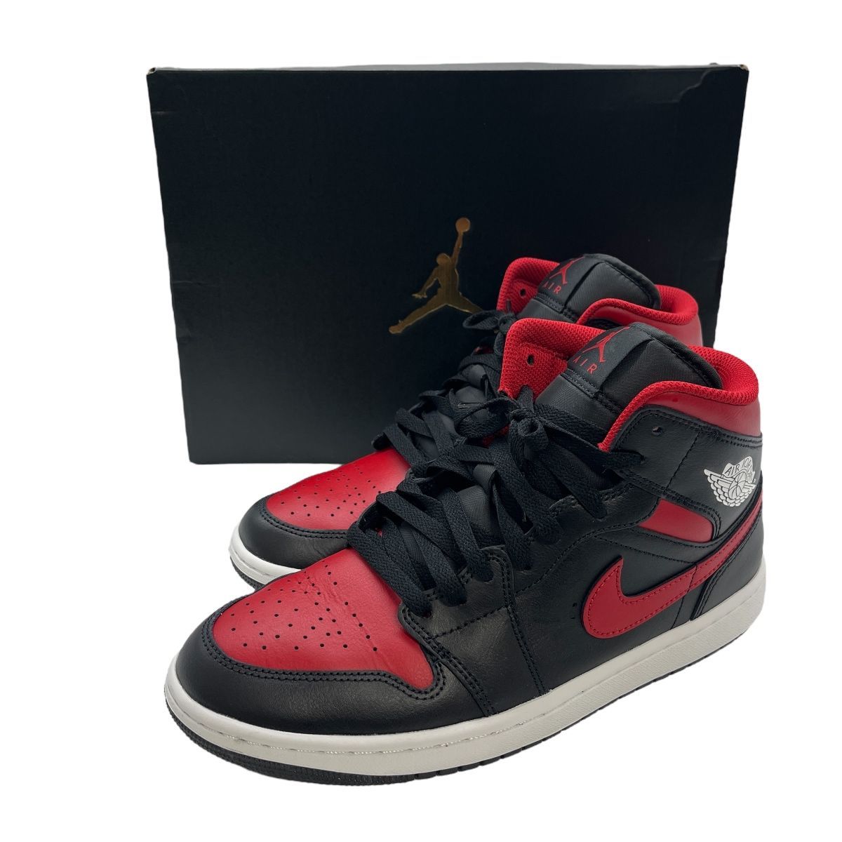 ♪2761 Nike Air Jordan 1 Mid Bred スニーカー DQ8426-067 27.5
