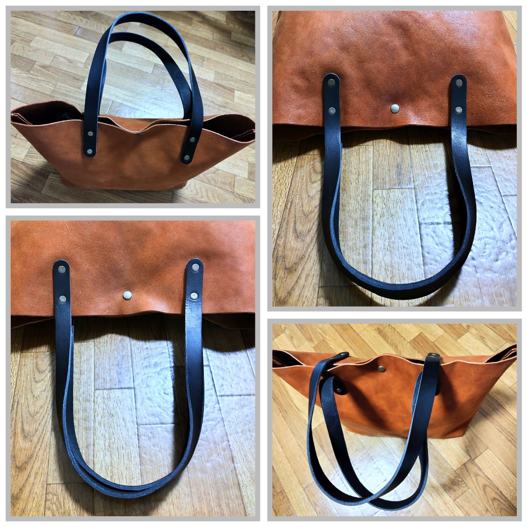 ☆ハンドメイド☆】ヌメ本革 トートバッグ クリーマー加工 キャメル 匠 