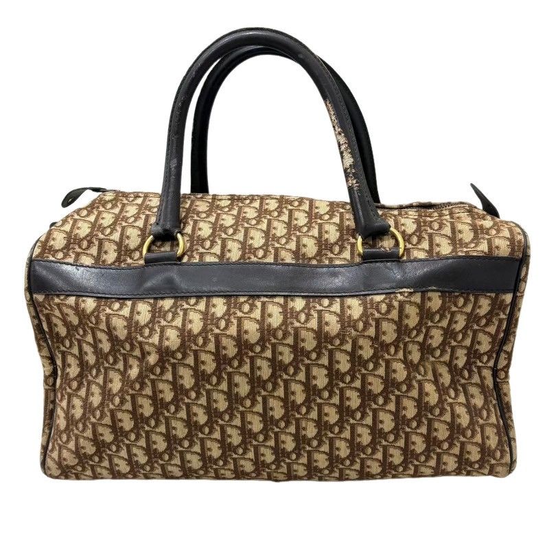 Dior トロッターブラウンキャンバスハンドバッグ