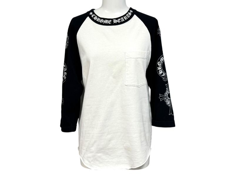 クロムハーツラグランシャツ クロムハーツ CHROME HEARTS ラグラン Tシャツ 長袖 プリント