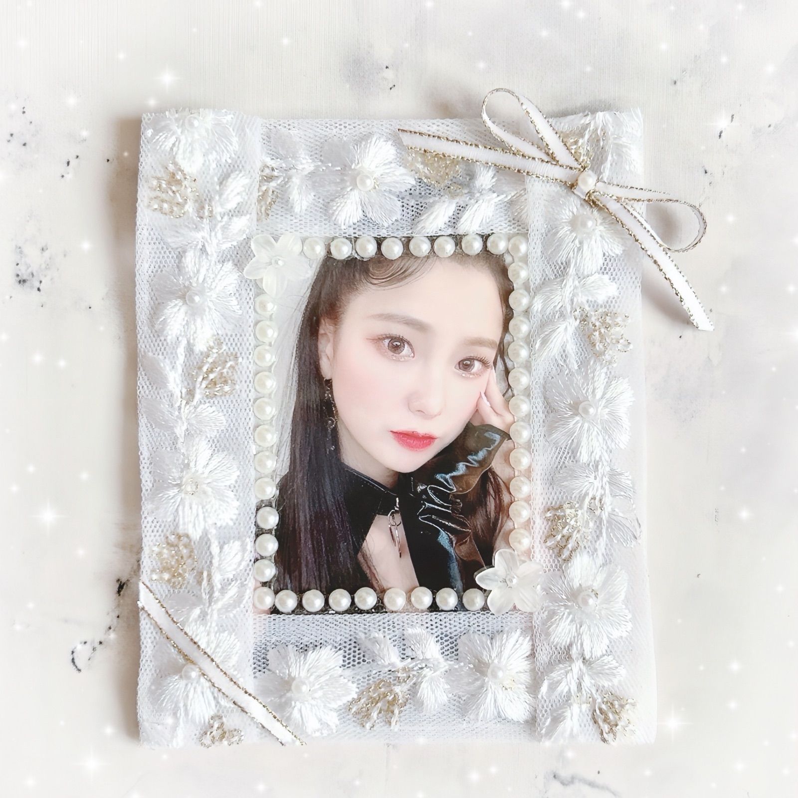 インド刺繍リボンのデコトレカケース(ホワイト) - メルカリ