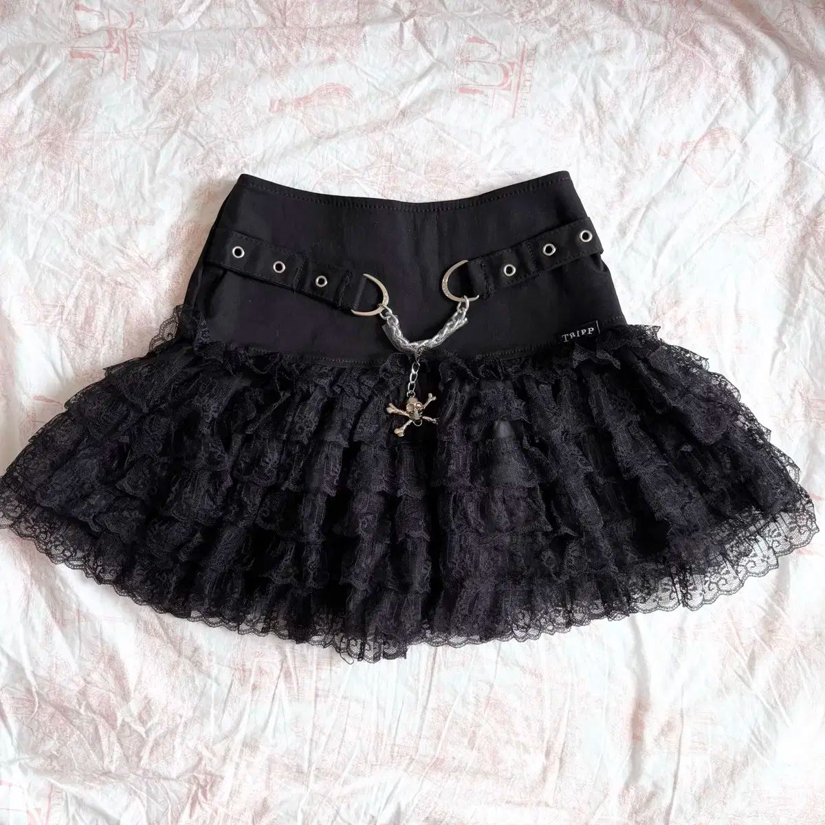 TRIPP nyc ミニスカート tripp nyc 黒 レース ミニ スカート スカル パンク ゴス