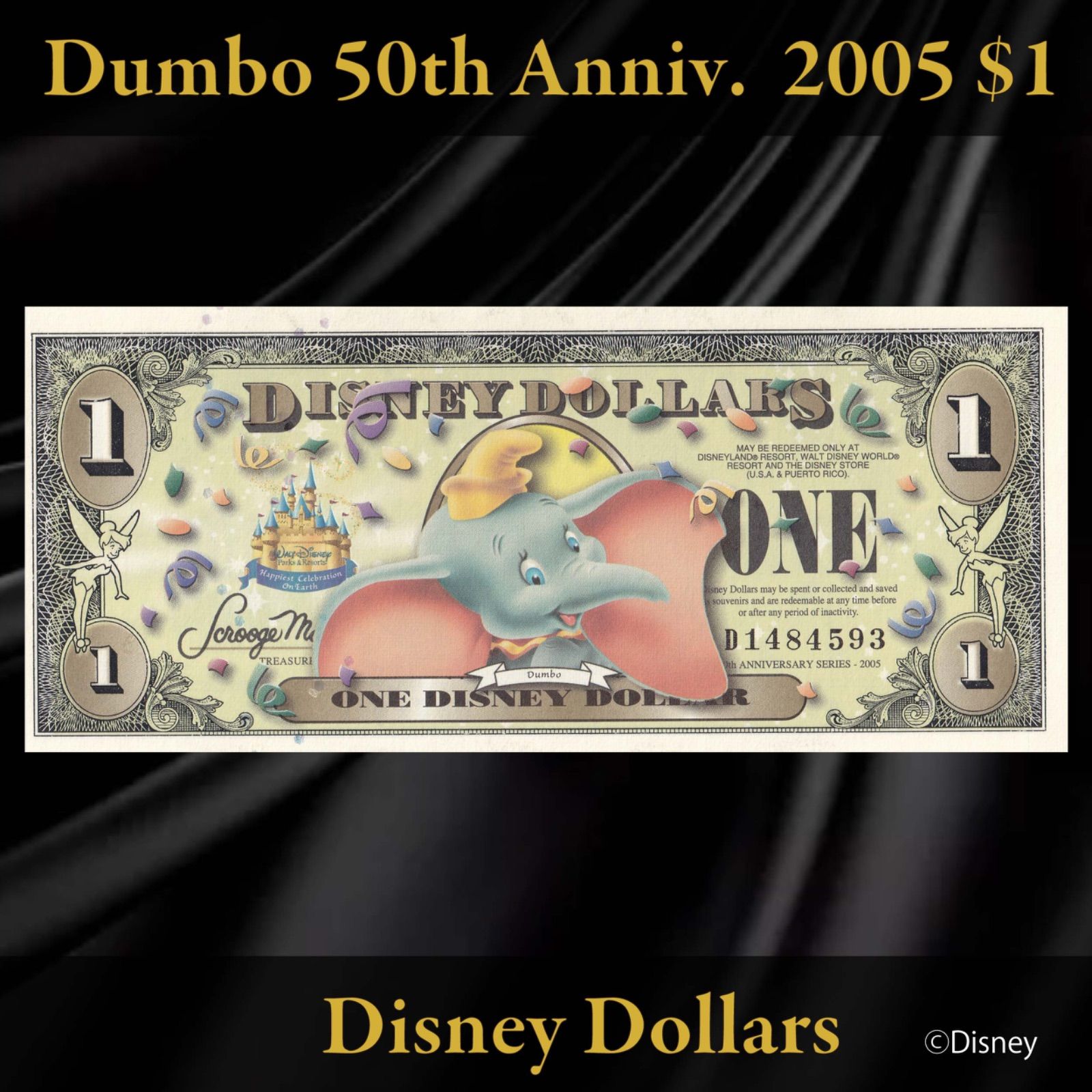 ディズニーダラー 2005年 1ドル ダンボ／Disneyland Resort