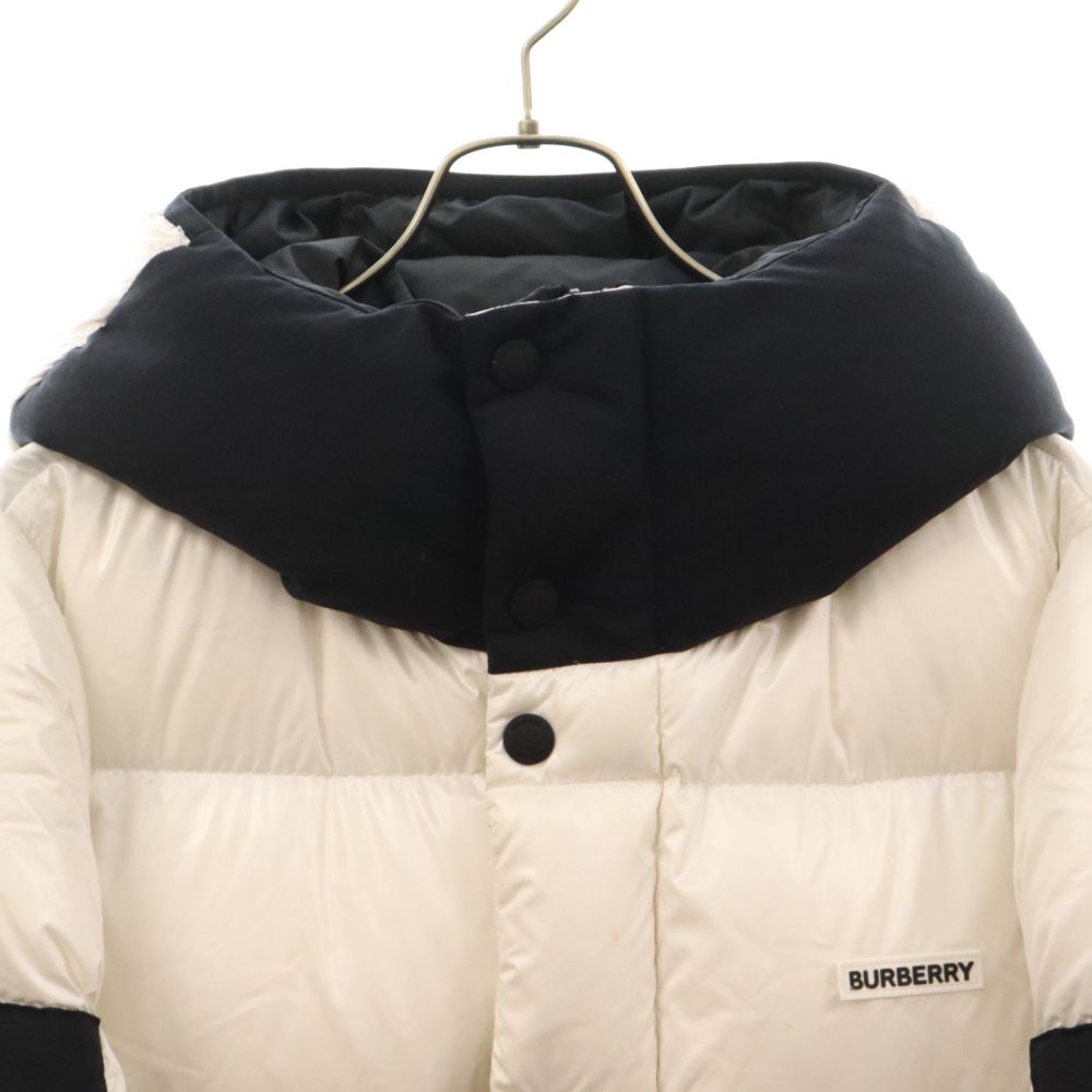 BURBERRY (バーバリー) LOGO PRINT NYRON OVERSAIZED HOODED PUFFER JACKET ロゴプリントナイロン オーバーサイズフード付き パファー ダウン ジャケット ホワイト - メルカリ