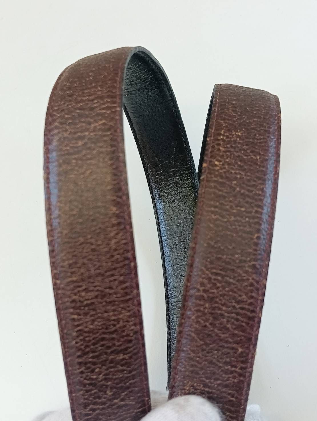 【美品】 イヴサンローラン レザー ゴールド金具 ベルト ダークブラウン YSL 中古品】 YVES SAINT LAURENTイヴサンローラン YSL レザーベルト