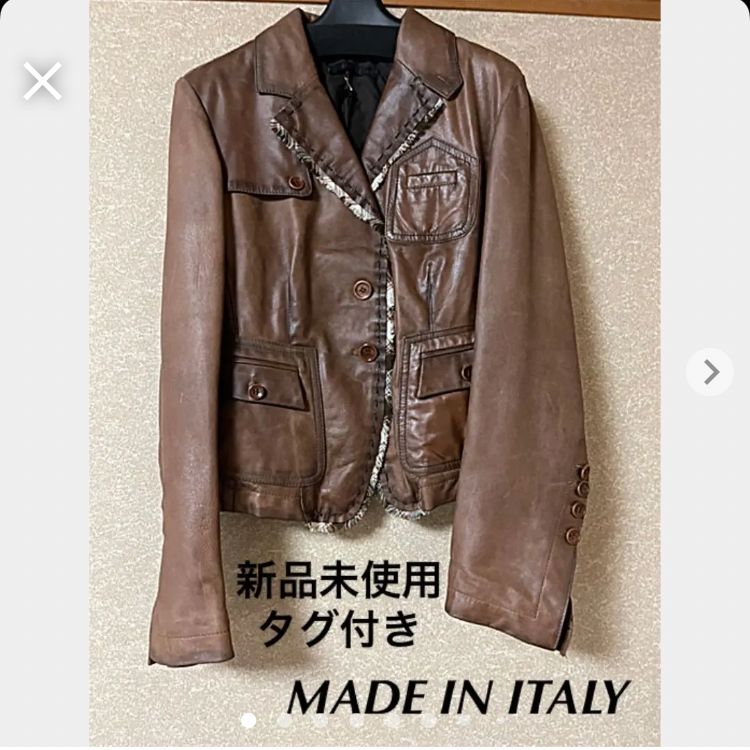 激レア　レザージャケット　MADE IN ITALY レディース　高級