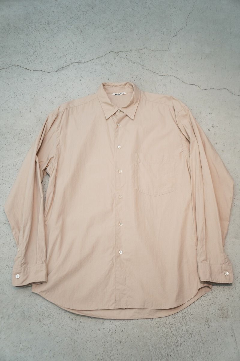 正規 AURALEE オーラリー WASHED FINX TWILL SHIRTS ウォッシュド フィンクス ツイル 長袖 シャツ A9AS01TN 薄茶サイズ4本物 929P♪