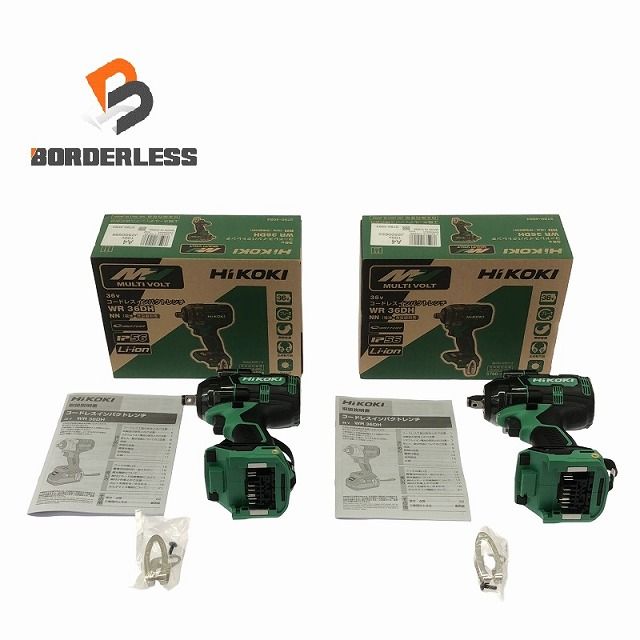 ♥品2点セット HiKOKI ハイコーキ 36V コードレスインパクトレンチ WR36DH NN 本体のみ 12.7mm 充電式 ナット締め付け110991