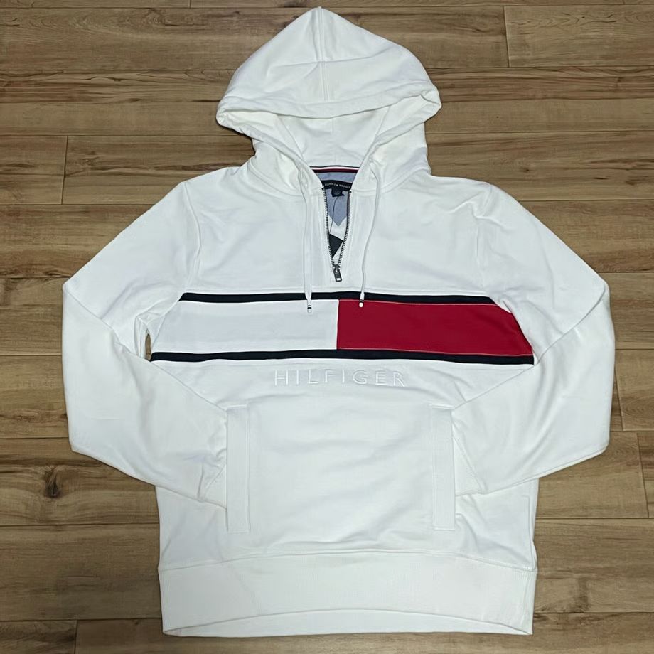 TOMMY HILFIGER USA トミーヒルフィガー HALF ZIP スウェット プルオーバーパーカー - メルカリ