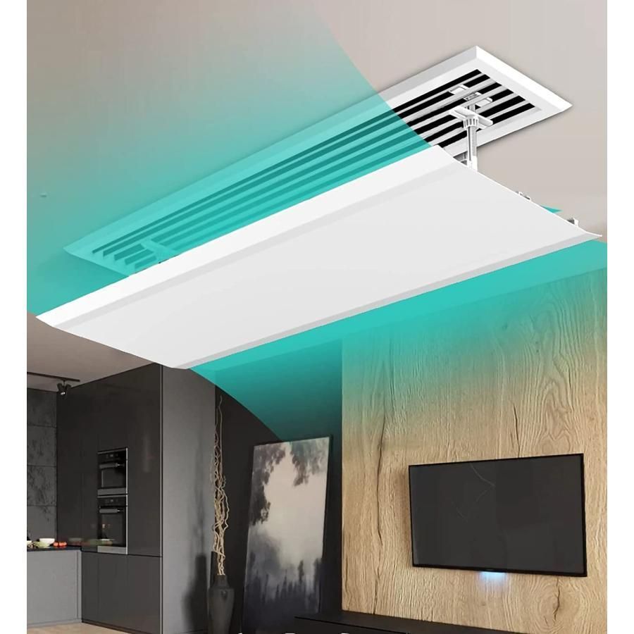 エアコン風よけカバー 風向板 エアコンルーバー エアコン風避 風よけカバー 調整 な角度天井サイドウォールセントラルエアコンデフレクターは 冷気がまっすぐ