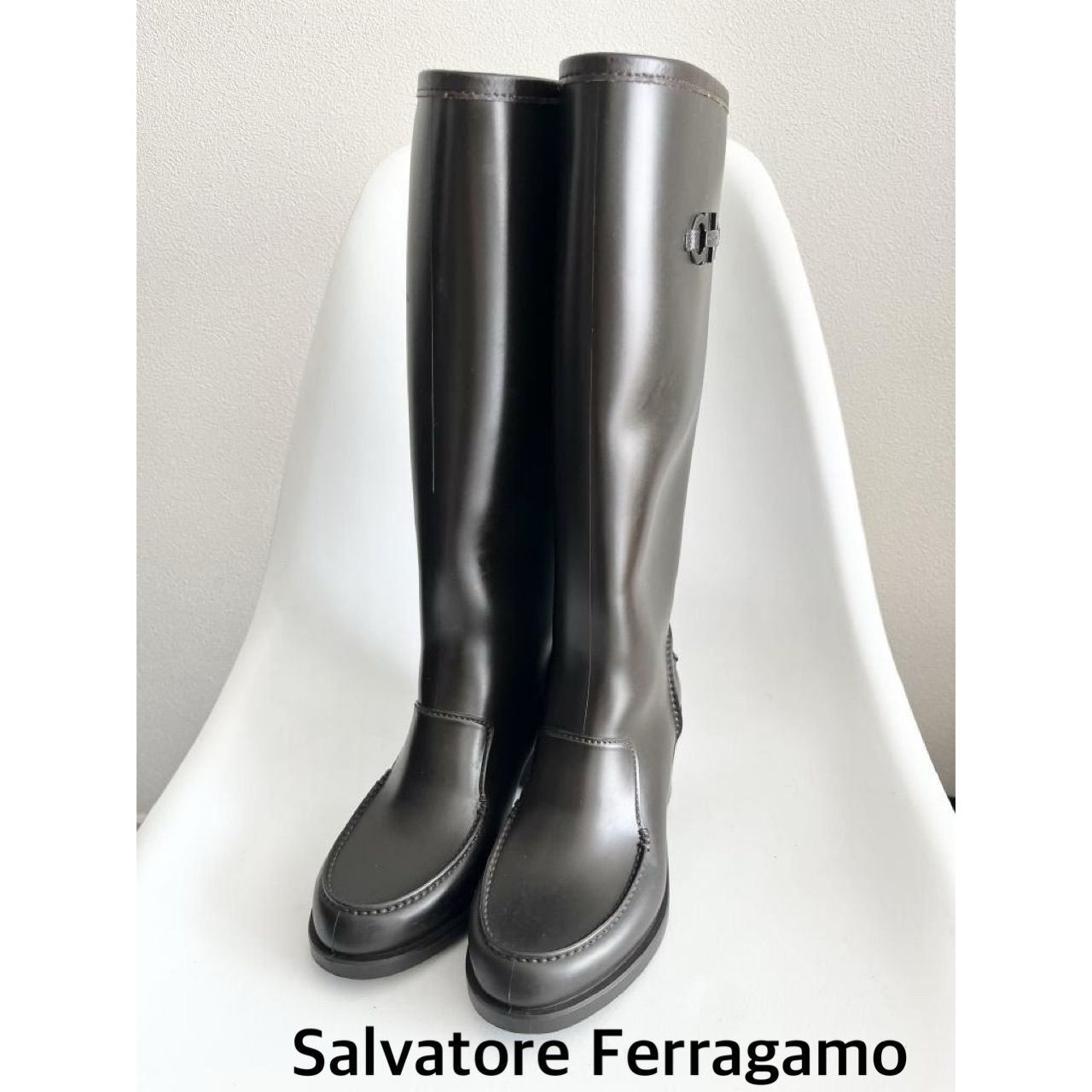 サルトル 本革 ゴールド金具 クロスベルト ロングブーツ 24cm サルトル 本革 ゴールド金具 クロスベルト ロングブーツ 24cm ✨激レア