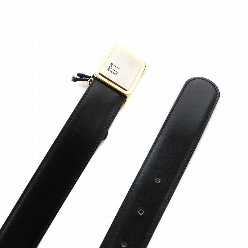 ダンヒル dunhill ベルト ハトメ ゴールド金具 ロゴ レザー 36