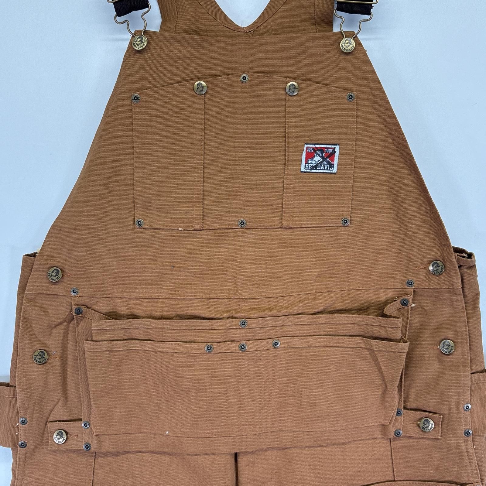 古着 オーバーオール デッドストック タグ付き ダック ダブルニー