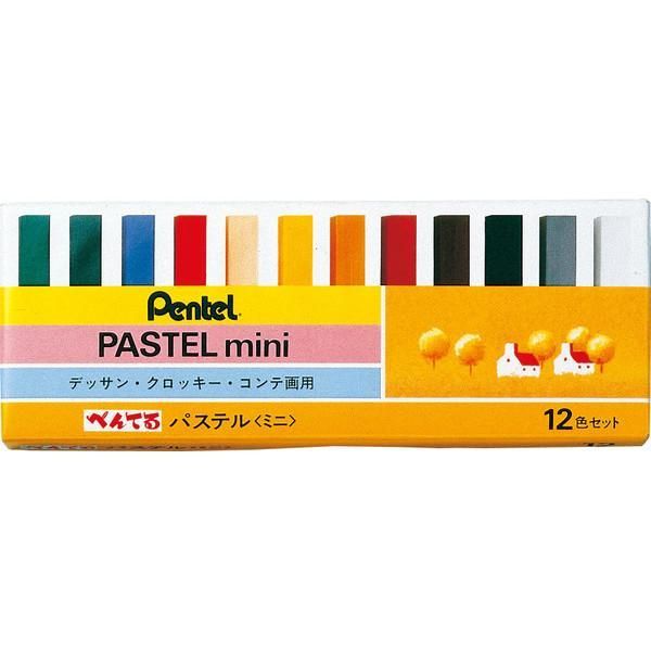 まとめ ぺんてる ぺんてるパステル デッサン クロッキー コンテ画用 ミニ12色 GA1-12S ×20セット