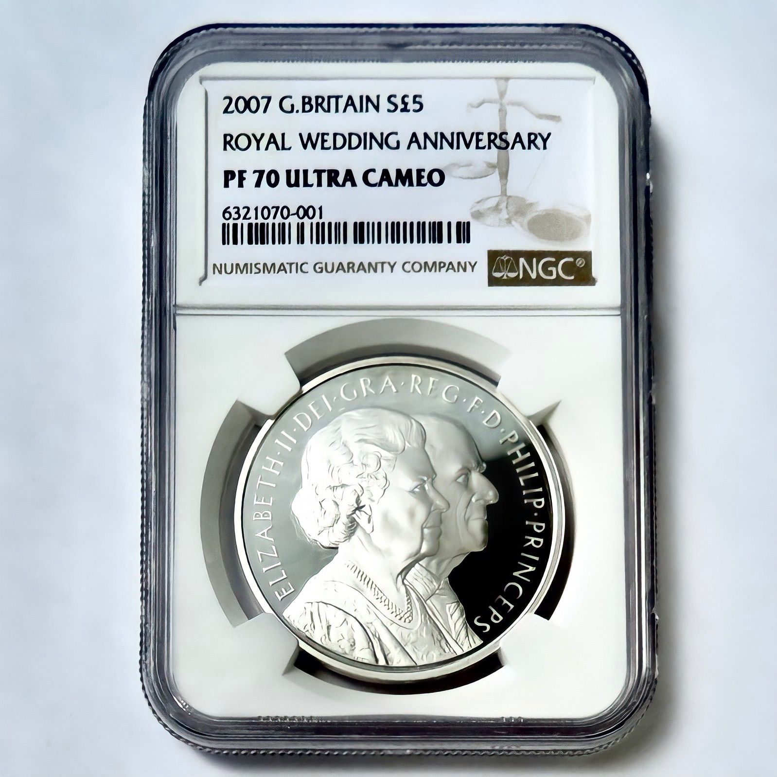 2007年 ロイヤルウエディング NGC PF70 UC 5ポンド 銀貨 貨幣 - メルカリ