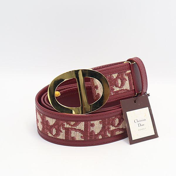 クリスチャンディオール ベルト レディース ワインレッド DIOR