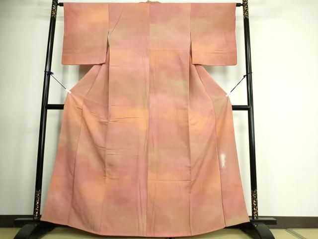 小紋 斉藤三才 紋意匠 魅惑の色 染色工芸 作家 グラデーション 反物 正絹 平和屋着物□染色作家 斉藤三才 小紋 霞文 暈し染め 正絹 逸品