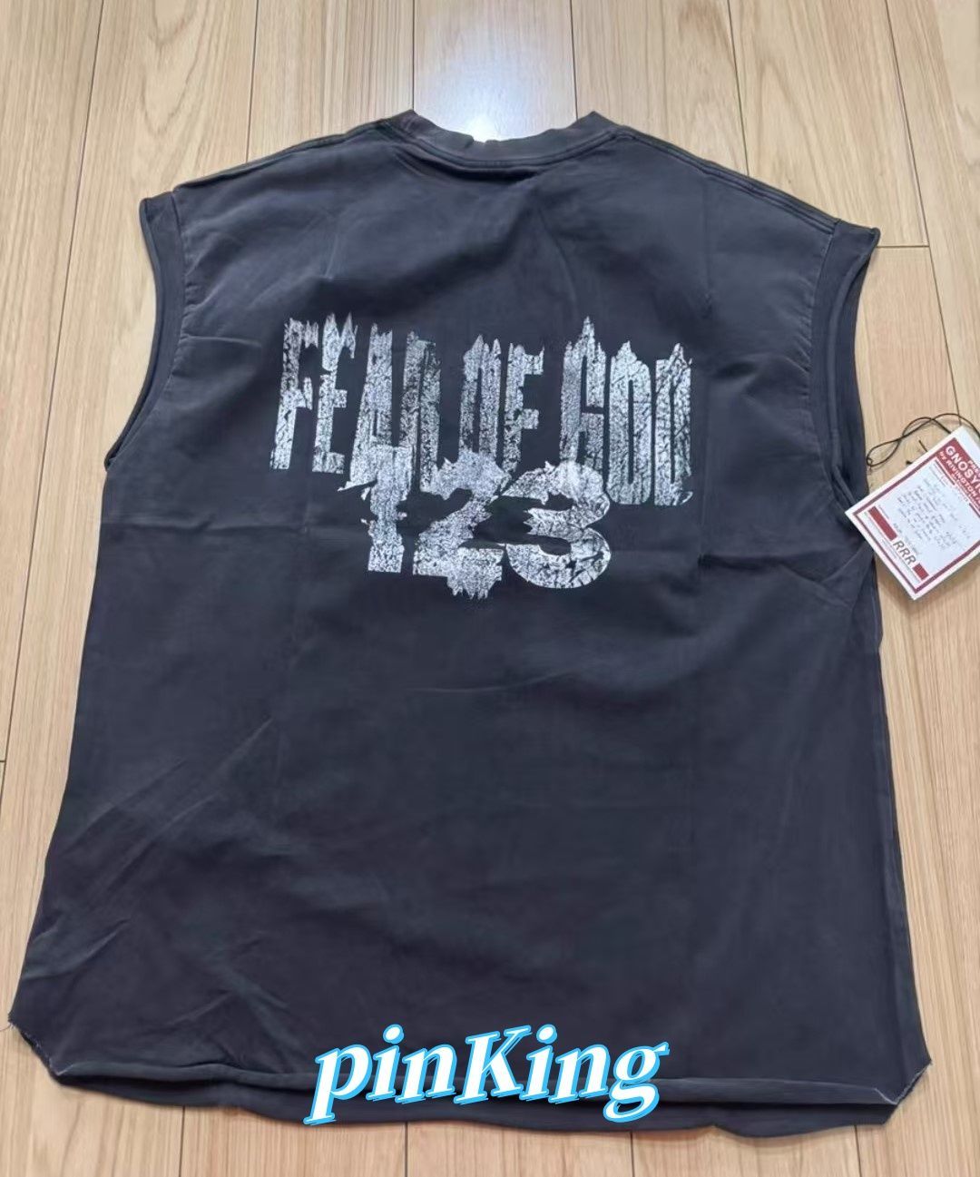 FEAR OF GOD × RRR123 INRI Cut Off SLEEVELESS