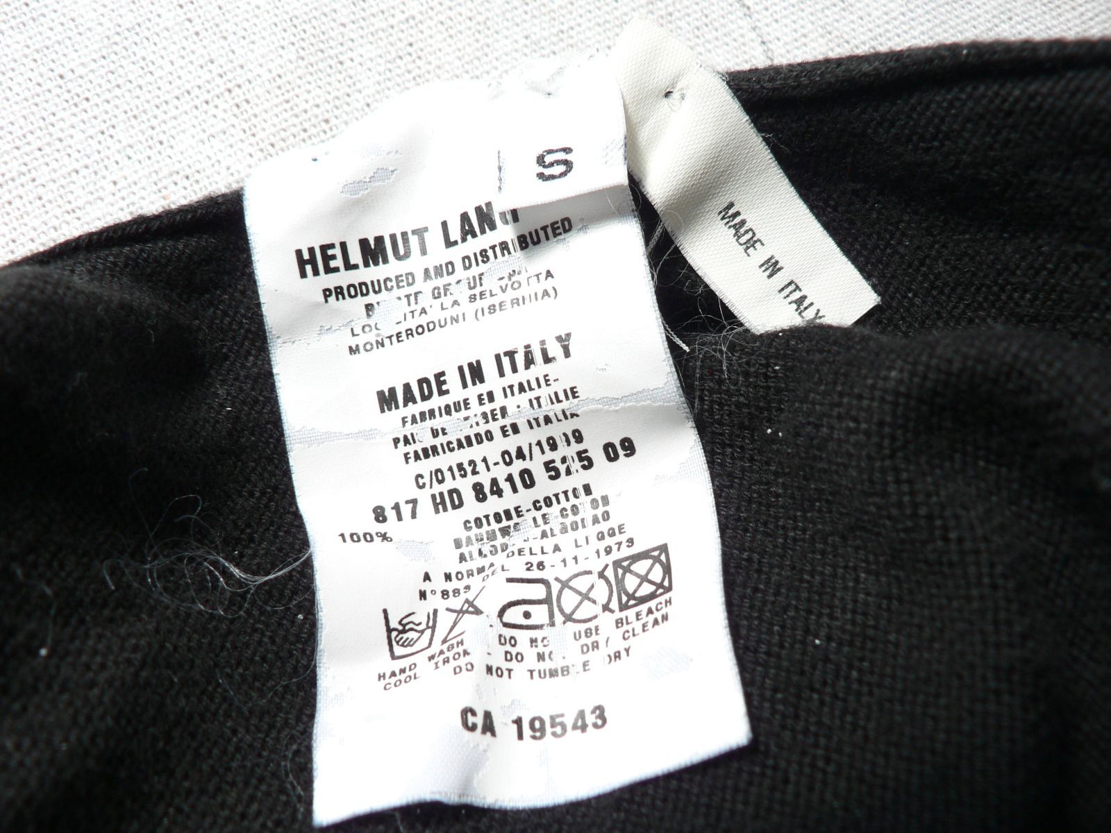 【1999】90s "本人期" HELMUT LANG black cotton turtle neck knit archive