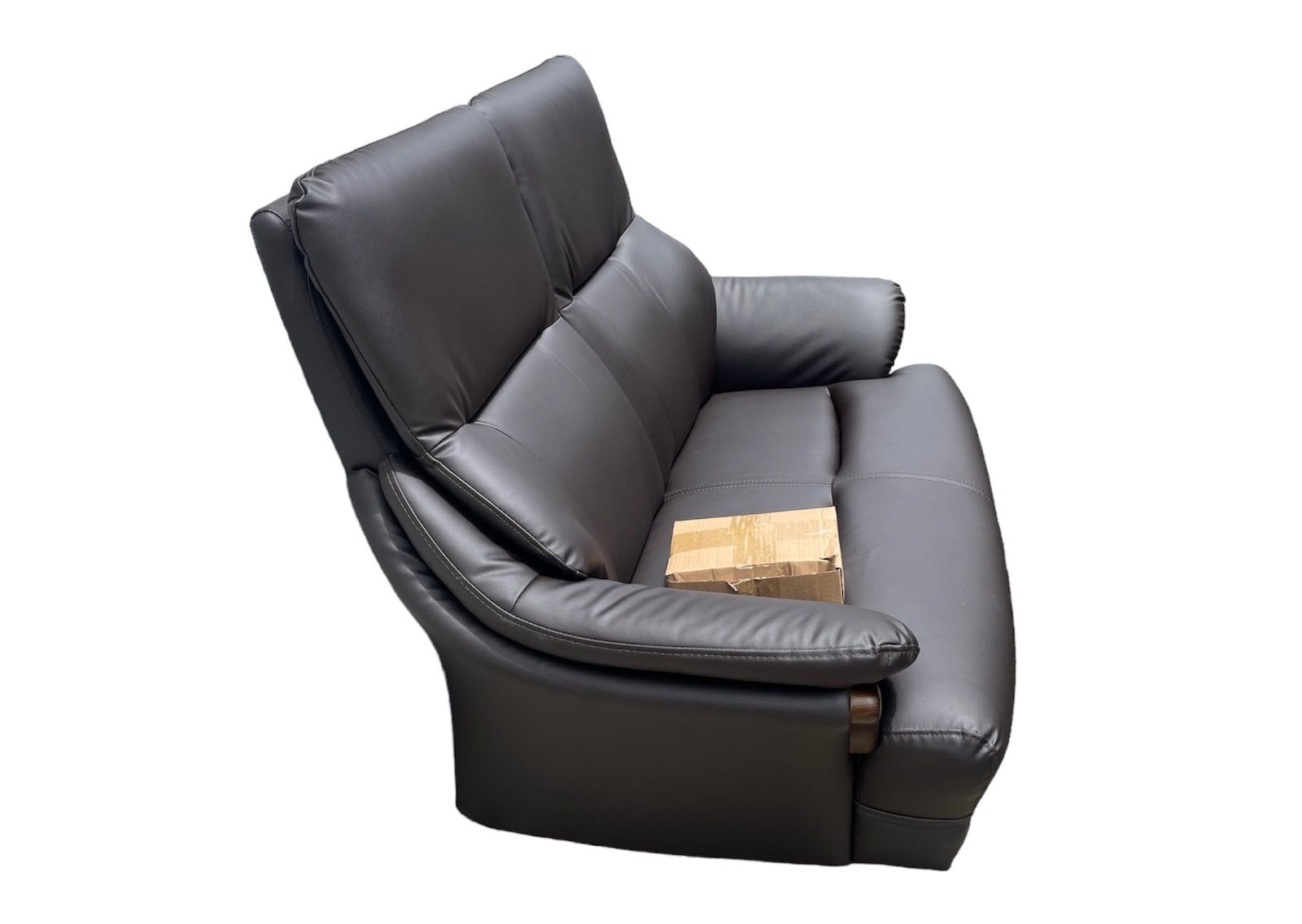 ソフトレザー 鉄脚 2人掛け ソファ 肘付き 75050-1-010 ソフトレザー 鉄