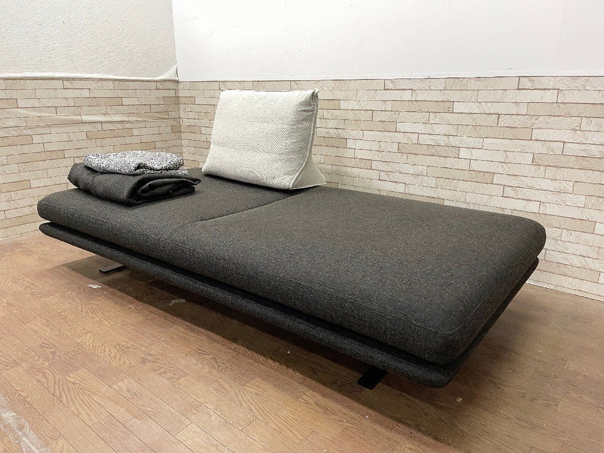 ●ligne roset リーンロゼ PRADO プラド 2人掛けソファ 背クッション 替えカバー付 2P ソファベッド ファブリック 定価約60万円 貝994