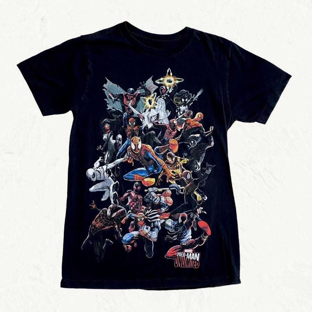 ユーズド 半袖 tシャツ 古着 JLT MARVEL 黒 マーベル スパイダーマン