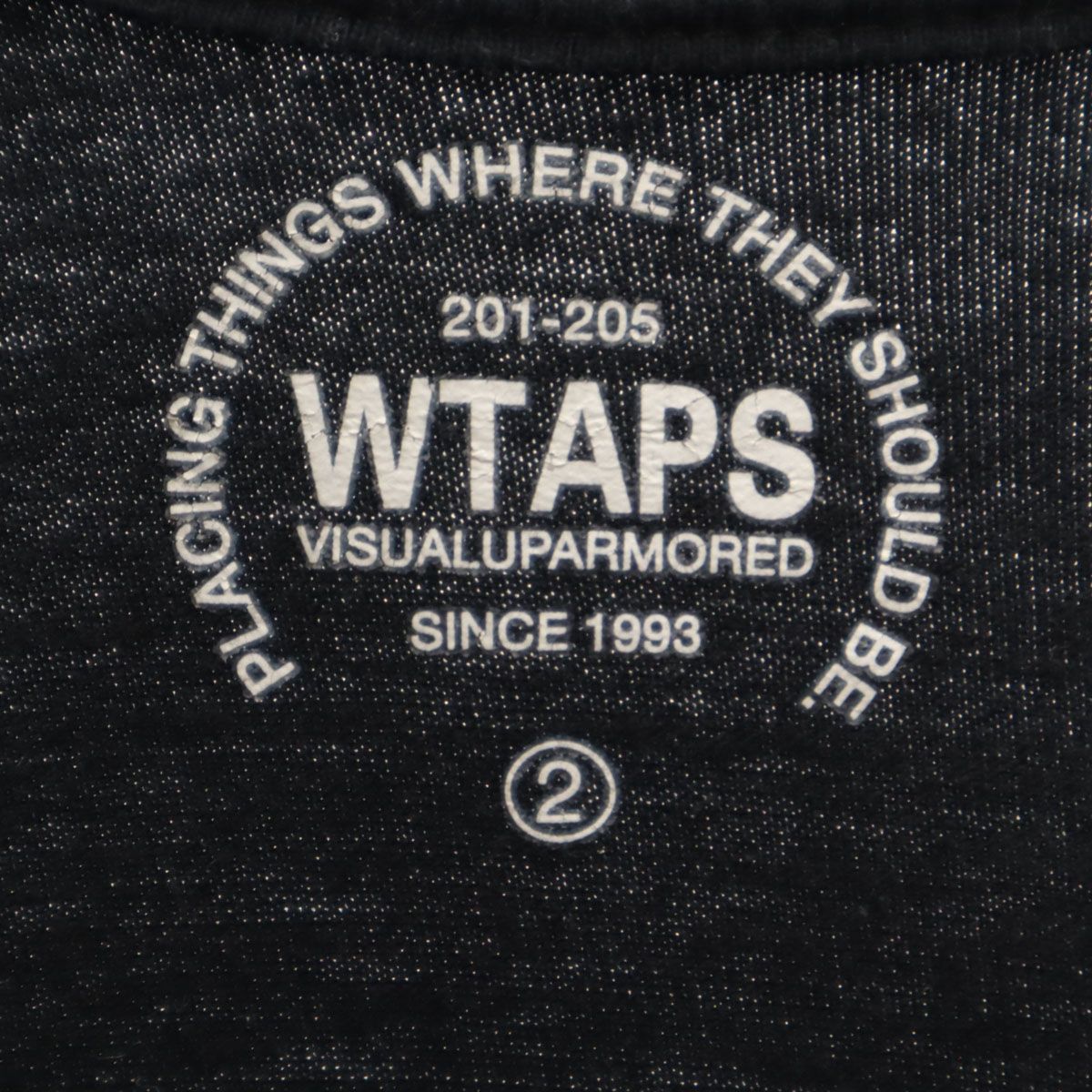 WTAPS ダブルタップス 日本製 バックプリント 半袖 Tシャツ 2 黒 