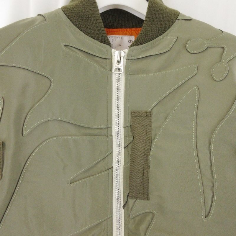 sacai 2024 MA-1スリーブ　ジャケット　サイズ2 サカイがリーバイスとコラボ、「ファースト」をドッキングした