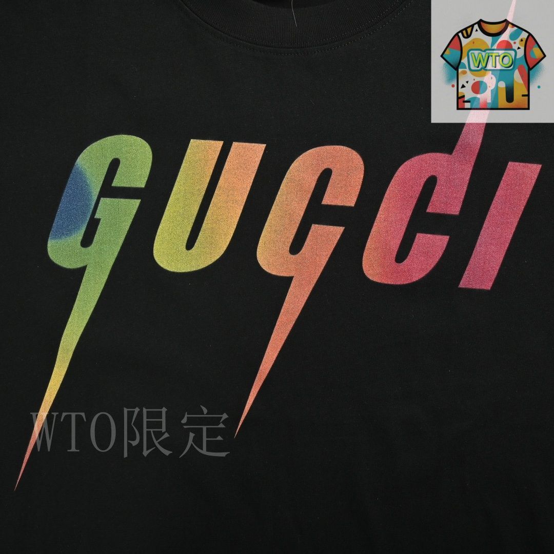 GUCCI グラデーションカラーTシャツ 今日特価】Gucci 23ss グラデーション ライトニング