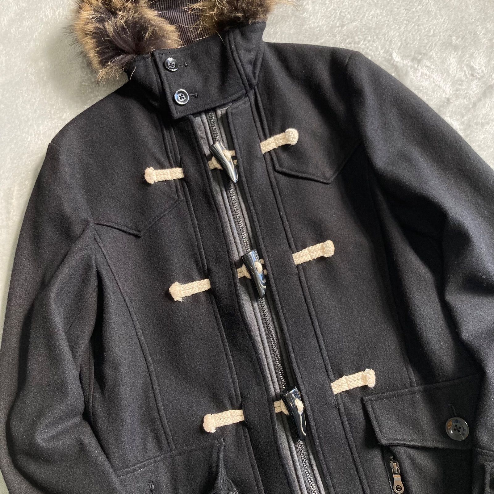 ファー付き ダッフルコート