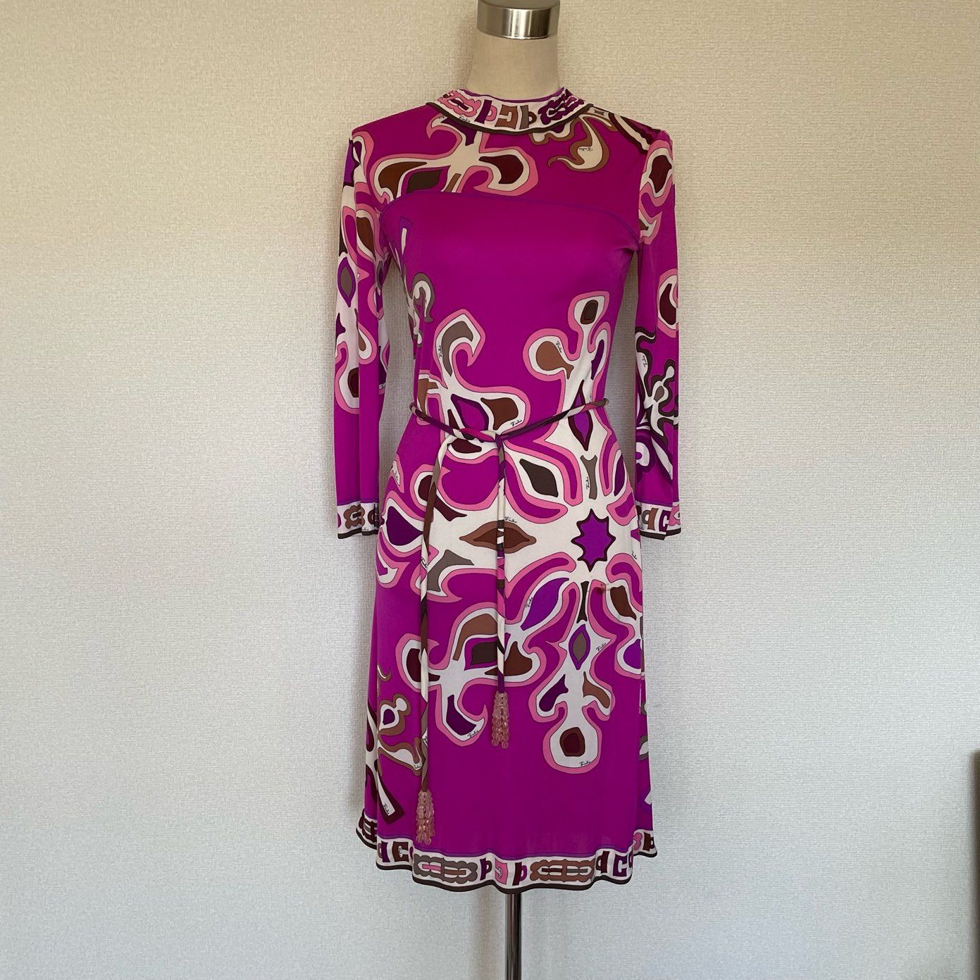 エミリオプッチ　ビンテージ　ワンピース エミリオプッチ ヴィンテージ ワンピース ピンク ベルト付き