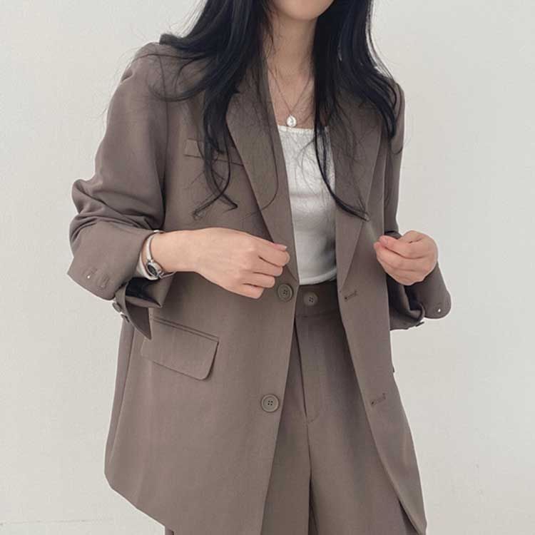 パンツスーツ ストレートパンツ レディース 上下セット
