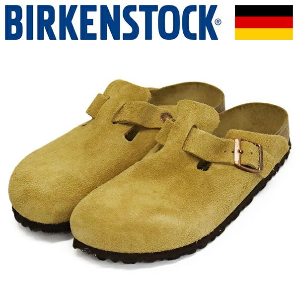 BIRKENSTOCK ビルケンシュトック 1026164 BOSTON ボストン スエードレザーサンダル LATTE CREAM ナロー BI463 ナロー 38-約24.5cm