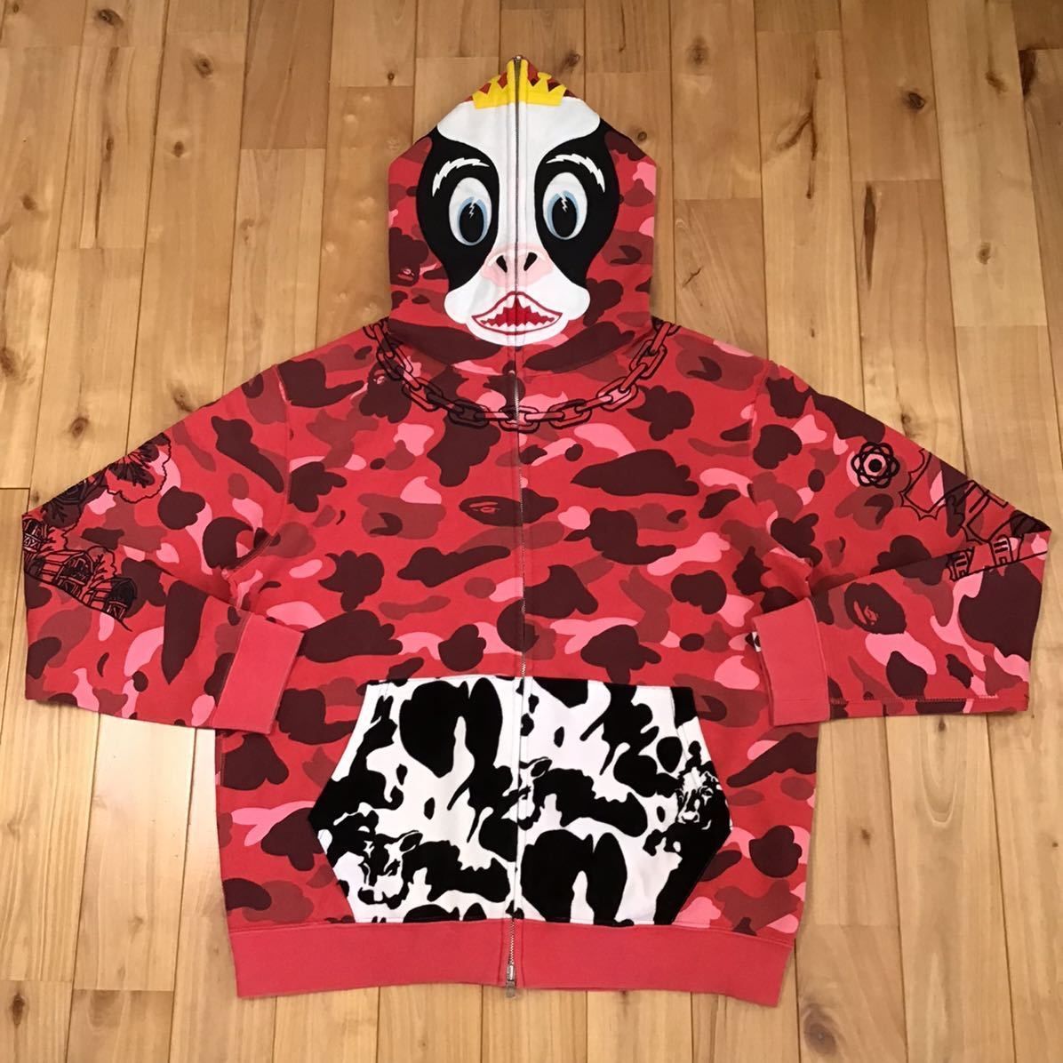 NFS限定 ホルスタイン パーカー BAPE Red camo ベイプ ape - Kametuku