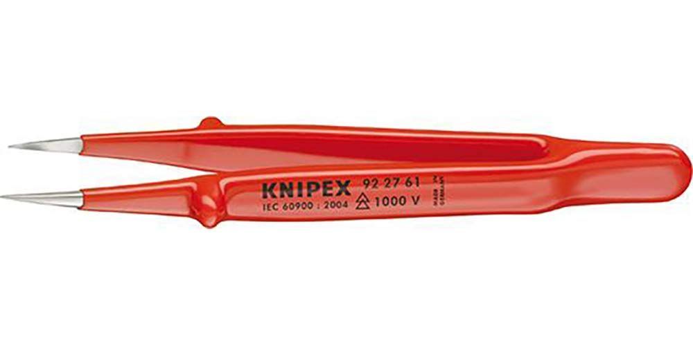 Size:130MM_Color:シルバー クニペックス KNIPEX 9227-61 絶縁精密ピンセット 130MM