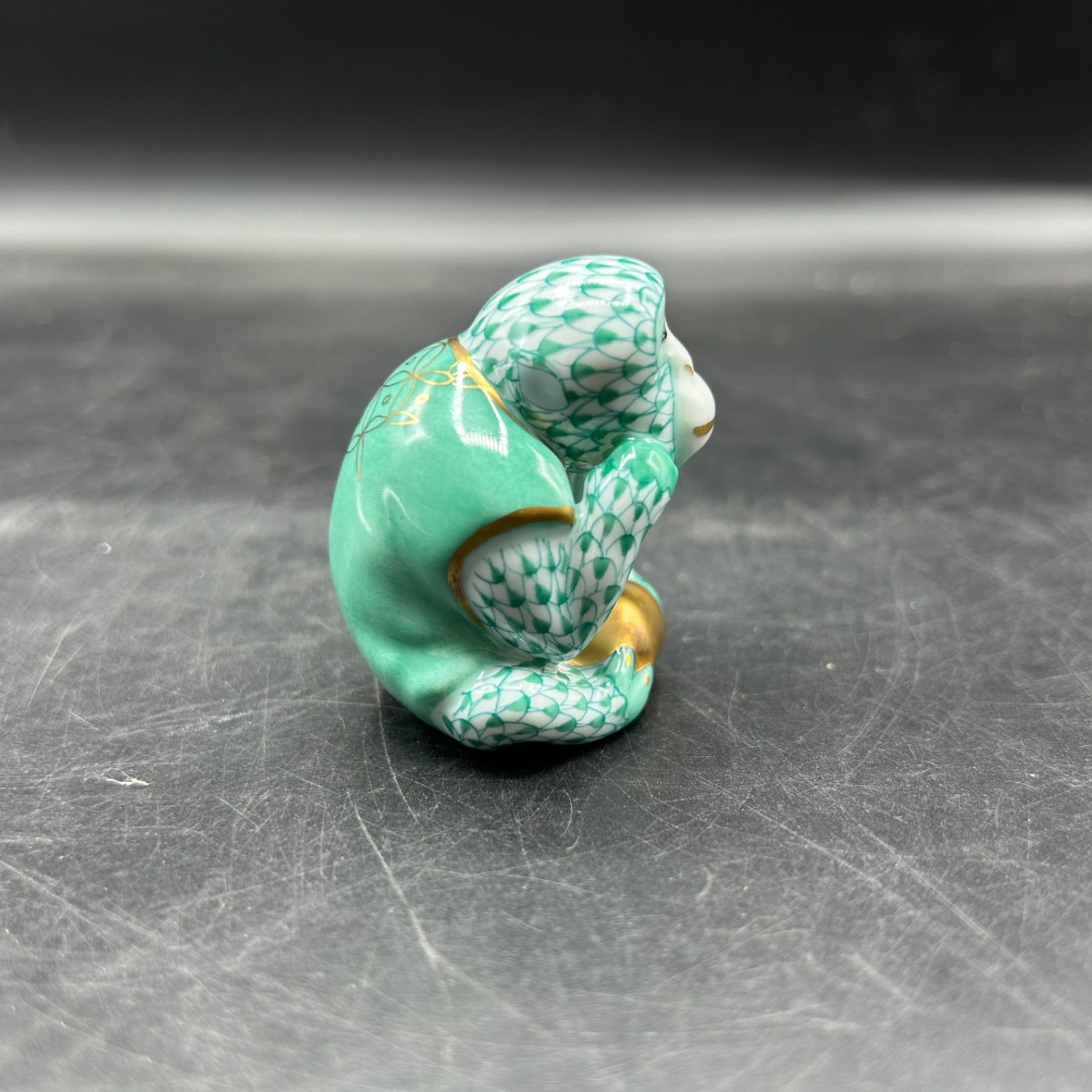 2個セット ヘレンド HEREND 干支 フィギュリン 置き物 馬 申 陶器