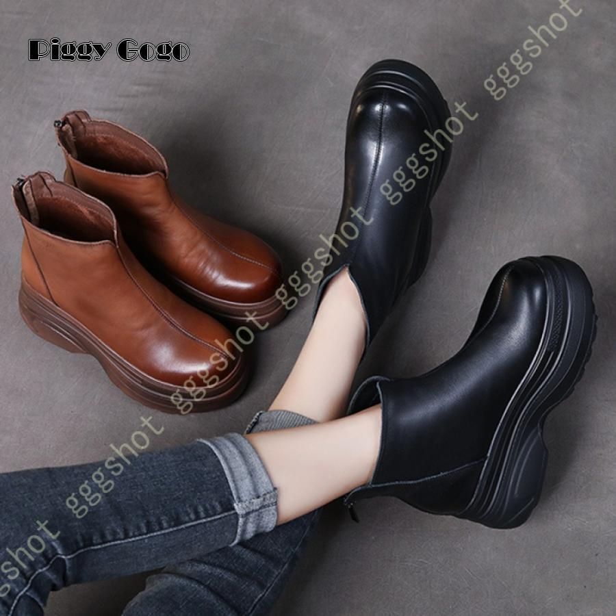 【美品✨】Camper ライトニナ　サイドゴア　アンクルブーツ　レザー　23.5 美品✨】Camper ライトニナ サイドゴア アンクルブーツ レザー